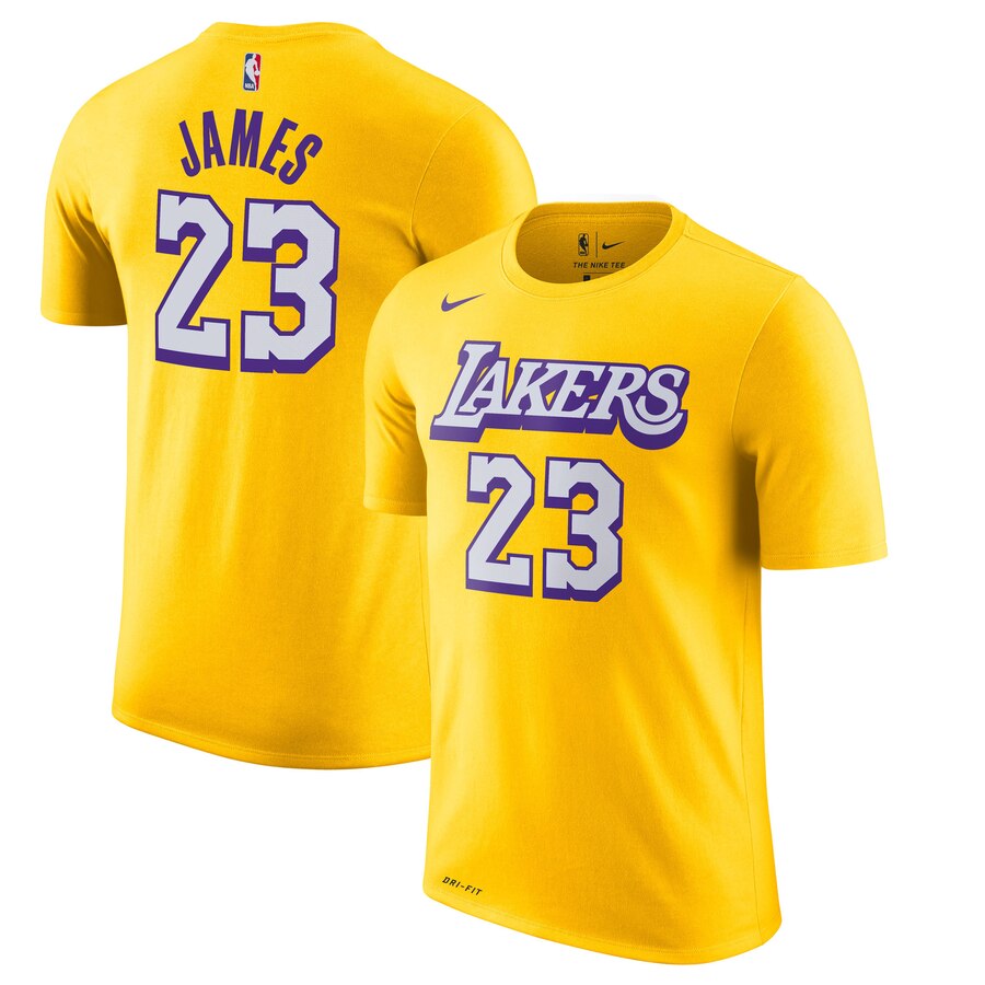 Men 2020 NBA Nike LeBron James Los Angeles Lakers Gold 201920 City Edition Name  Number TShirt.->brooklyn nets->NBA Jersey